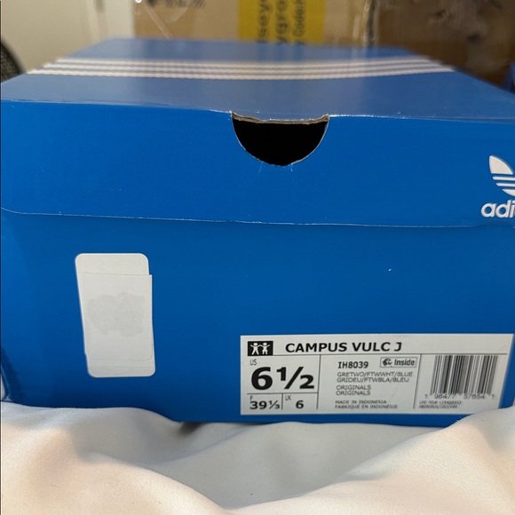 Adidas Campus Vulc J Blue Shoe Box - Picture 1 of 5